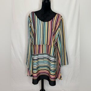 NWT Wrangler Colorful Striped Tunic Top